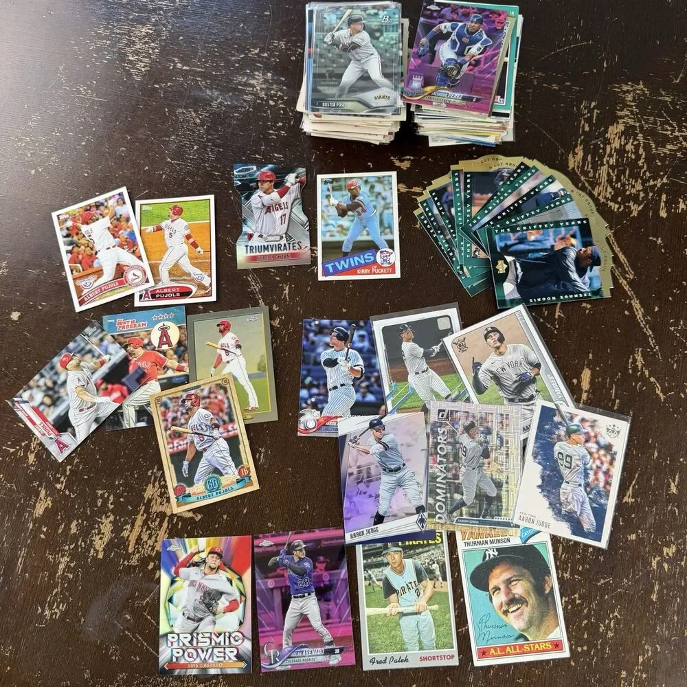 Baseball Cards Lot 200 NM ALL STARS w Ohtani Triumvirates Puckett RC Griffey Set